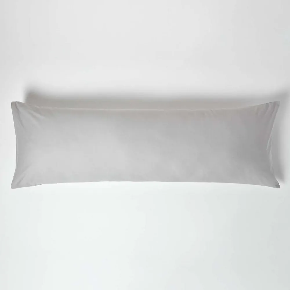 Taie de traversin gris acier 100% coton égyptien 200 fils, 50x140 cm ->Homescapes Outlet