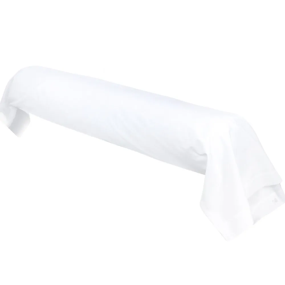 Taie de traversin uni 185x43 cm pur percale PRIMO Blanc>Linnea Discount