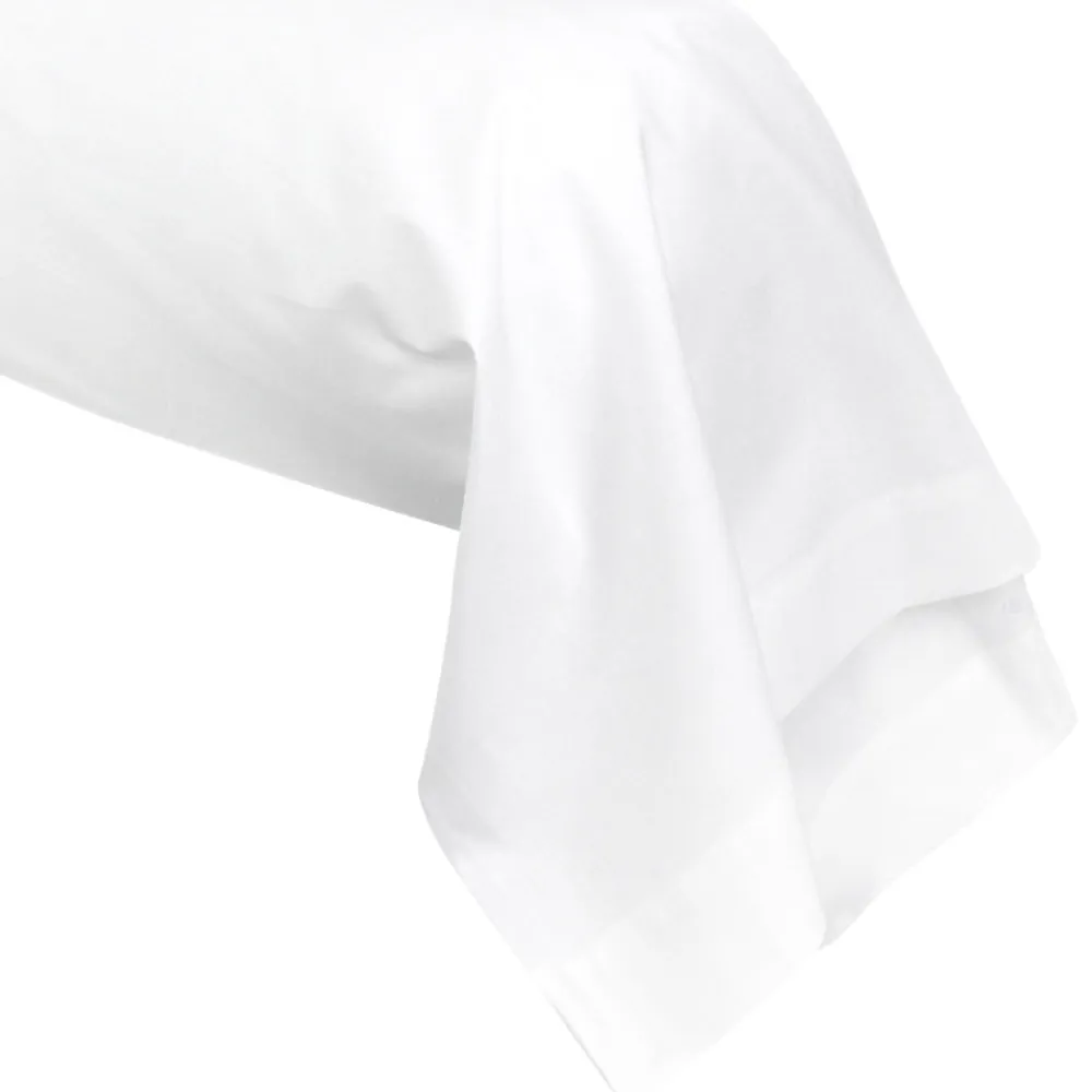 Taie de traversin uni 140x43 cm coton ALTO Blanc>Linnea Hot