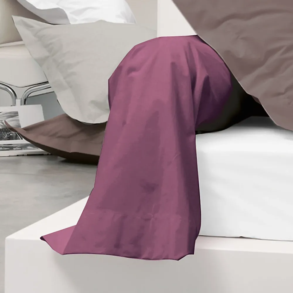 Linnea Taie de traversin uni 185X43 cm coton ALTO Raisin* Taie D'Oreiller