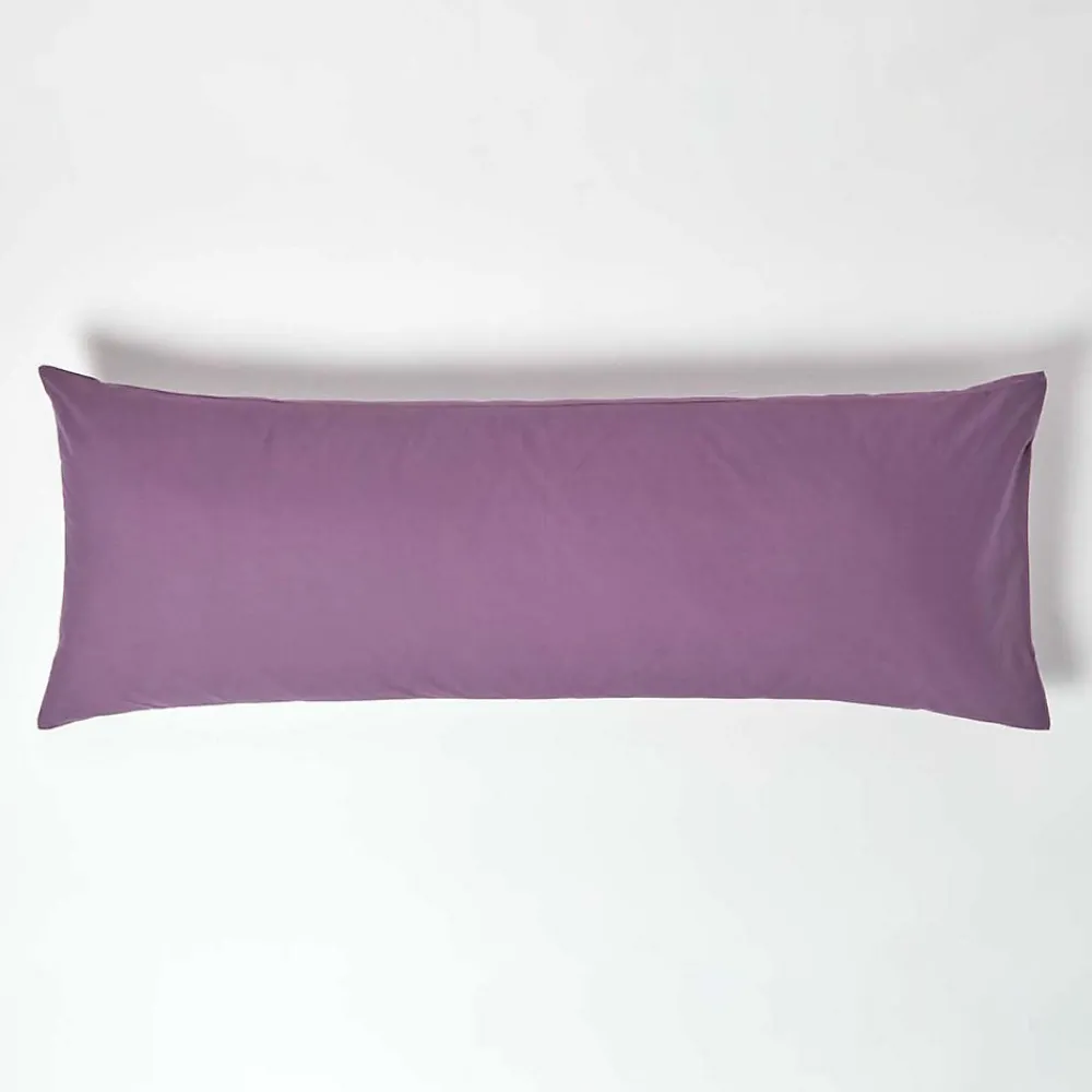 Taie de traversin violet 100% coton égyptien 200 fils, 50x140 cm ->Homescapes Discount