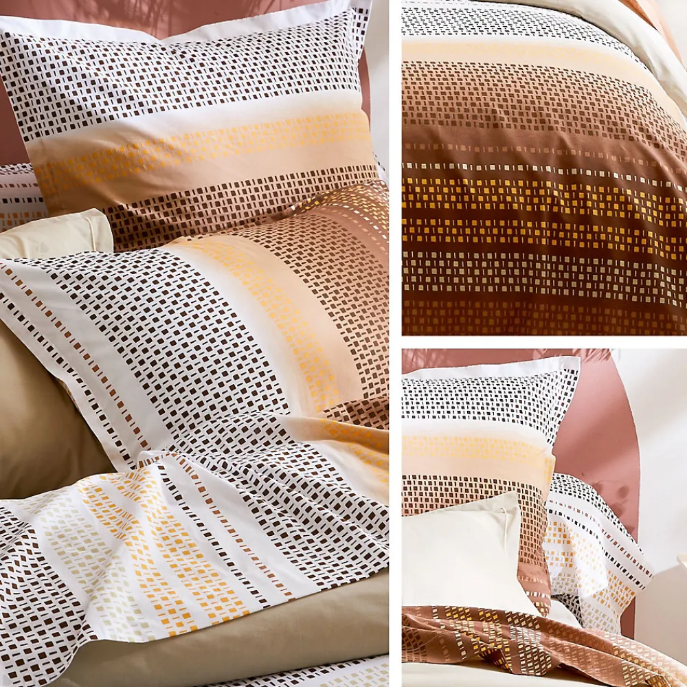 Taie de traversin 86X200 cm coton NIAGARA marron Châtaigne>Linnea Hot