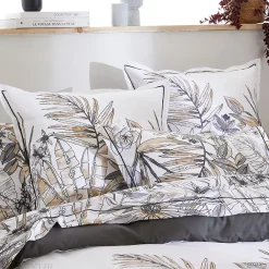 Linnea Taie de traversin 140x43 cm coton SUMATRA gris Fusain* Taie D'Oreiller
