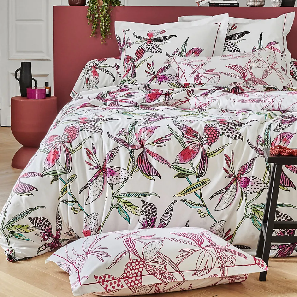 Taie de traversin 200x43 cm coton PÉNÉLOPE Rose>Linnea Discount