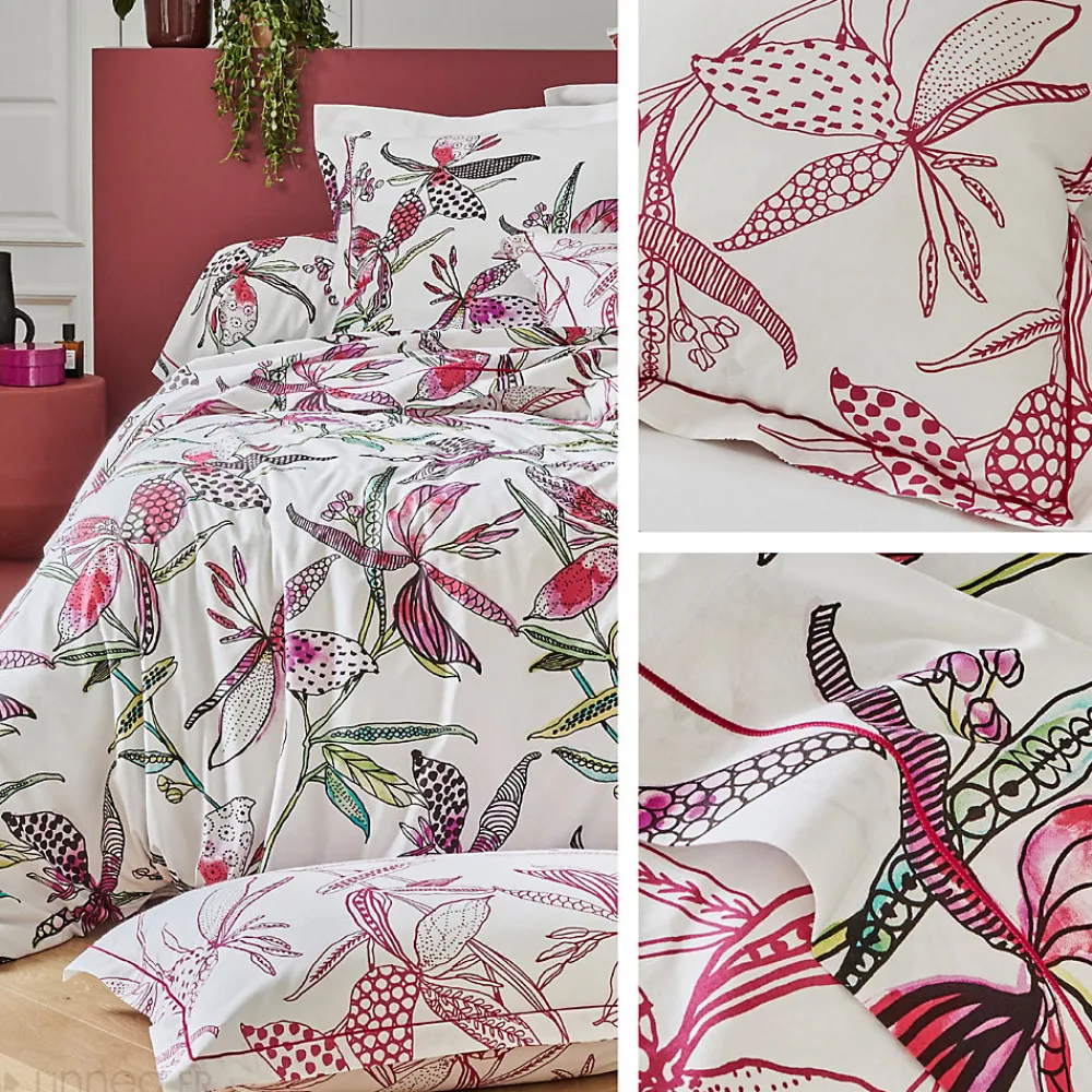 Taie de traversin 200x43 cm coton PÉNÉLOPE Rose>Linnea Discount