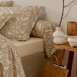 Taie de traversin 240x43 cm coton lavé SERENA Beige écru><noscript><img width=