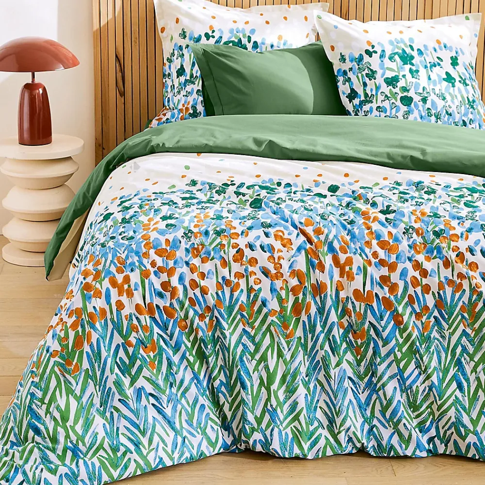 Linnea Taie de traversin 200x43 cm en coton ÉVASION Vert fougère* Taie D'Oreiller