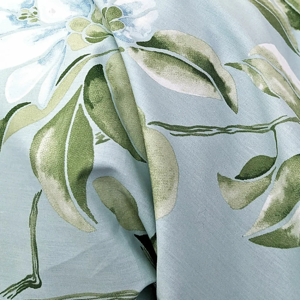 Taie de traversin 200x43 cm percale coton ELÉNA vert Nil>Linnea Best