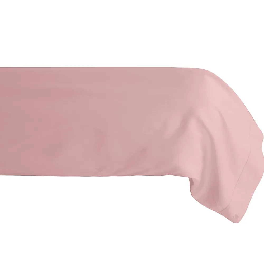 Linnea Taie de traversin 43x190 cm percale de coton MANOIR rose Rose* Taie D'Oreiller