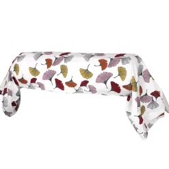 Linnea Taie de traversin 140x43 cm Percale pur coton GINKGO Rose* Taie D'Oreiller