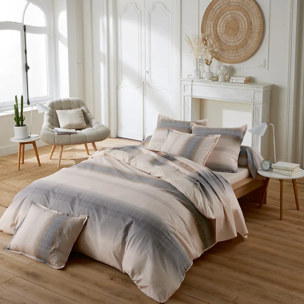 Taie de traversin 200x43 cm percale coton ESTEBAN Beige>Linnea Sale