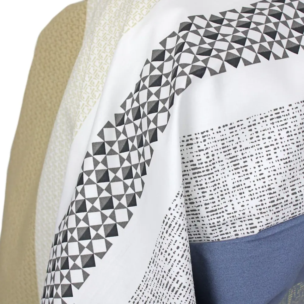 Linnea Taie de traversin 200x43 cm percale coton MARLOW acier* Taie D'Oreiller