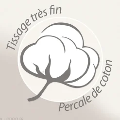Taie de traversin 43X240 cm percale coton CASCADE vert Sauge><noscript><img width=
