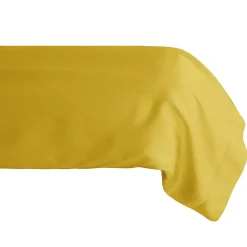 Linnea Taie de traversin 43x190 cm percale de coton MANOIR jaune Moutarde* Taie D'Oreiller