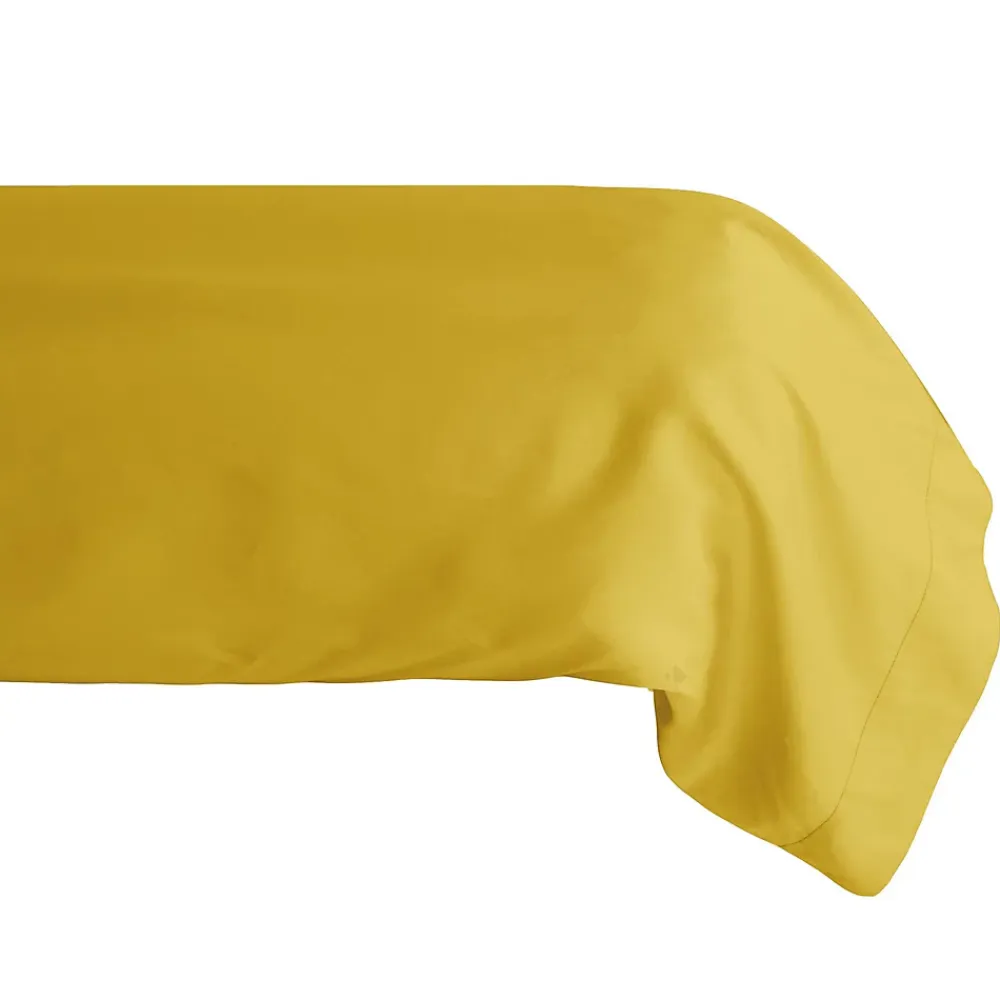 Linnea Taie de traversin 43x190 cm percale de coton MANOIR jaune Moutarde* Taie D'Oreiller