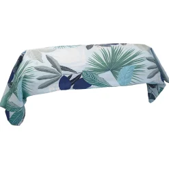 Taie de traversin 140x43 cm percale de coton MOOREA PACIFIC bleu/vert>Linnea Sale