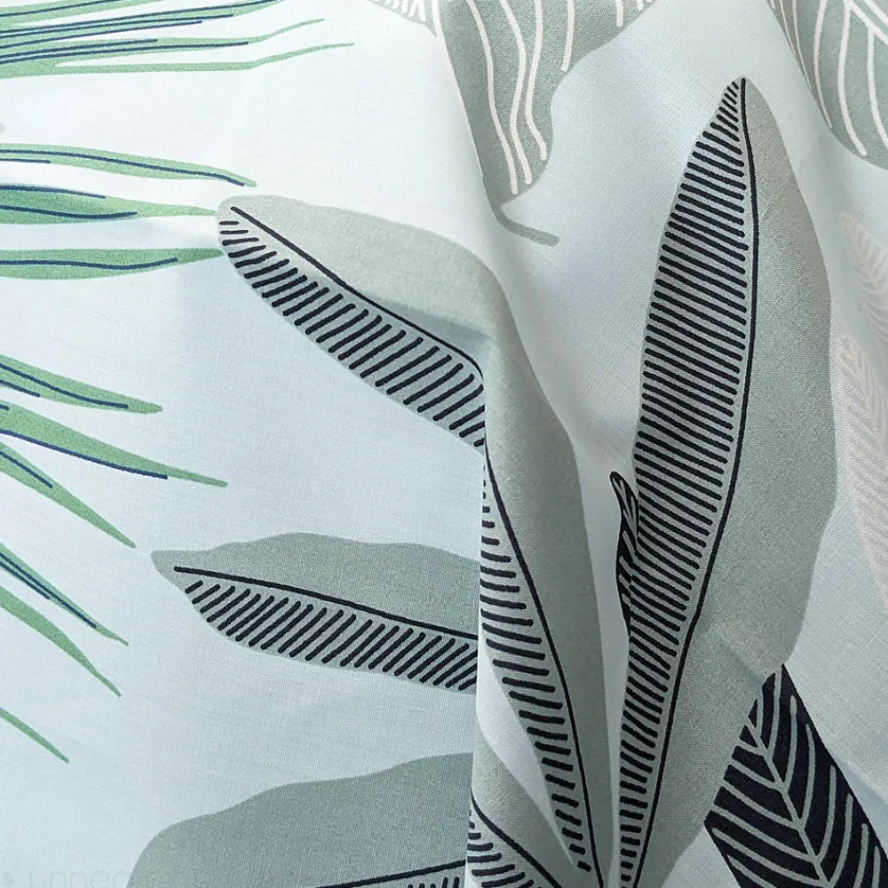 Taie de traversin 140x43 cm percale de coton MOOREA PACIFIC bleu/vert>Linnea Sale