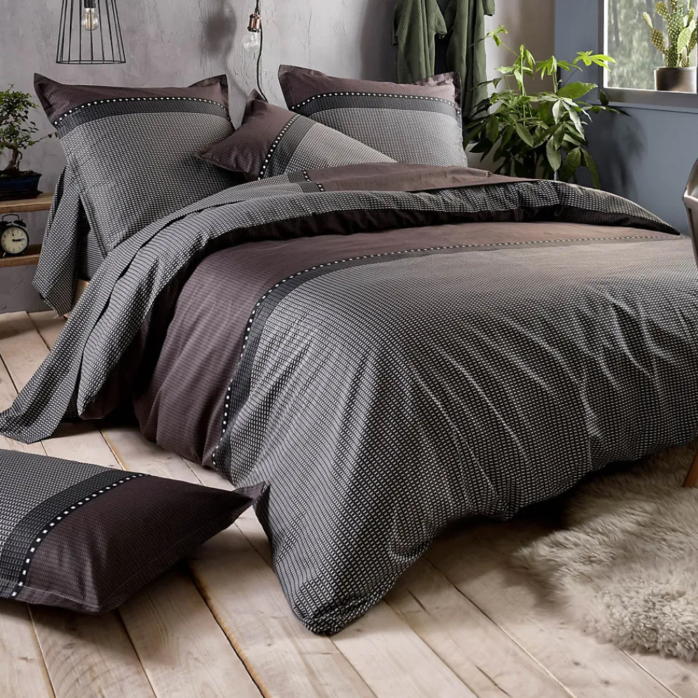 Linnea Taie de traversin 140x43 cm satin de coton ENZO noir* Taie D'Oreiller