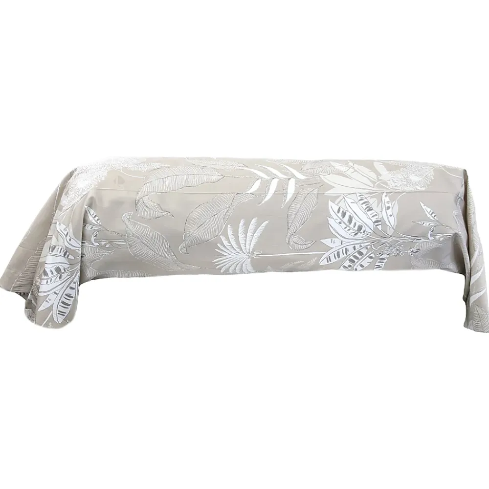 Linnea Taie de traversin 200x43 cm satin de coton CAYENNE beige ficelle* Taie D'Oreiller