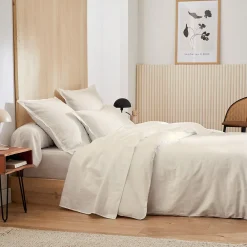 Taie de traversin 200x43 cm satin de coton GRAND HÔTEL marron sable>Linnea Sale