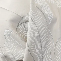 Taie de traversin 240x43 cm satin de coton CAYENNE beige ficelle><noscript><img width=
