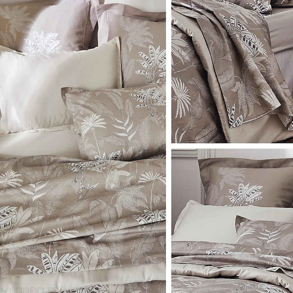 Taie de traversin 240x43 cm satin de coton CAYENNE beige ficelle>Linnea Sale