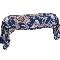 Linnea Taie de traversin 240x43 cm satin de coton BOTANIC bleu Nuit* Taie D'Oreiller