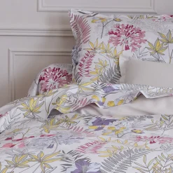 Taie de traversin 240x43 cm satin de coton ANAÏS multicolore><noscript><img width=