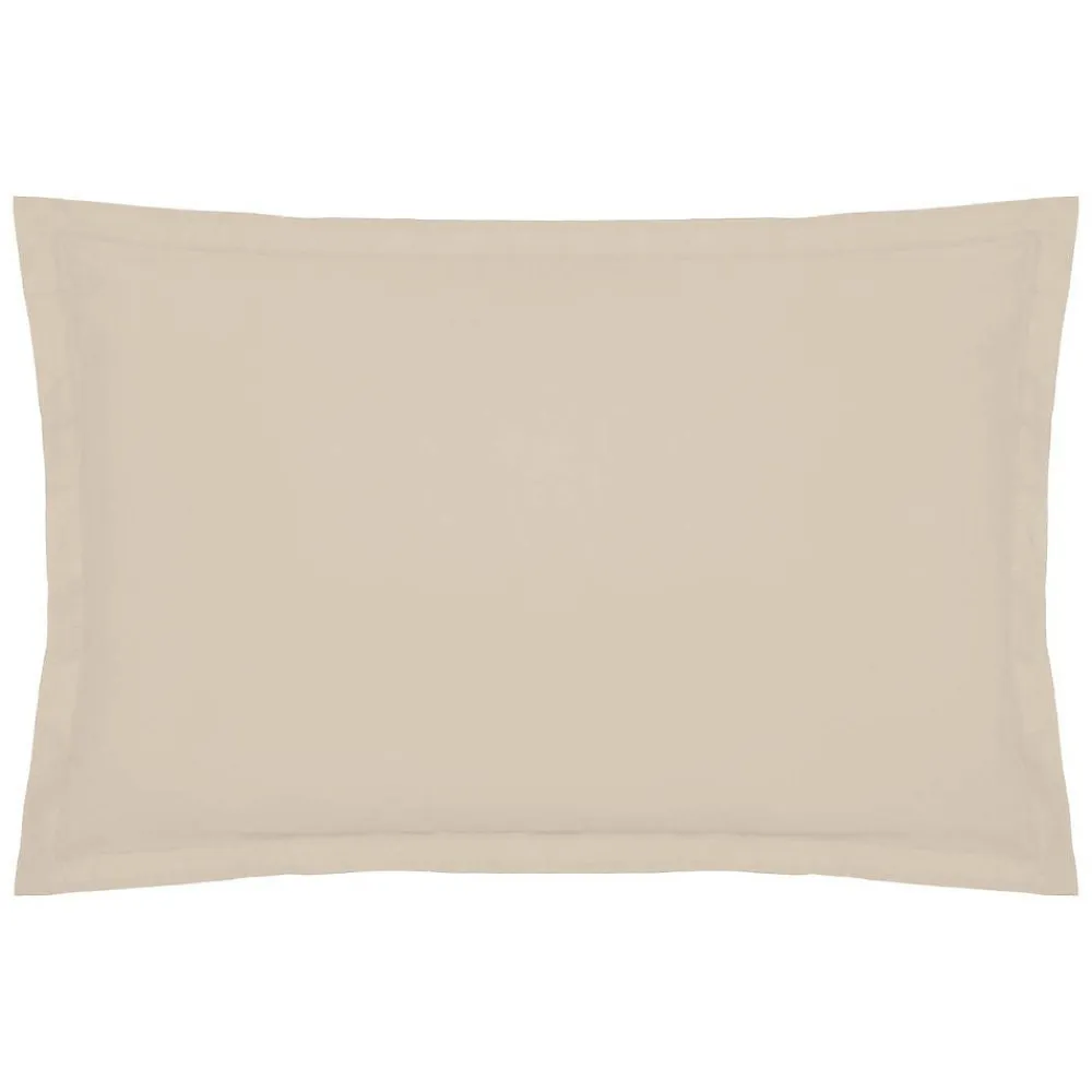 Atmosphera Créateur D'Intérieur Taie d'oreiller - coton - beige lin - 50x70 cm - Atmosphera* Boutis, Couvre-Lit, Édredon
