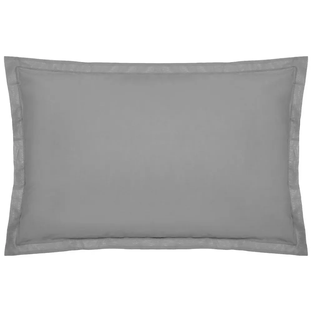 Atmosphera Créateur D'Intérieur Taie d'oreiller - coton - gris - 50x70 cm - Atmosphera* Boutis, Couvre-Lit, Édredon