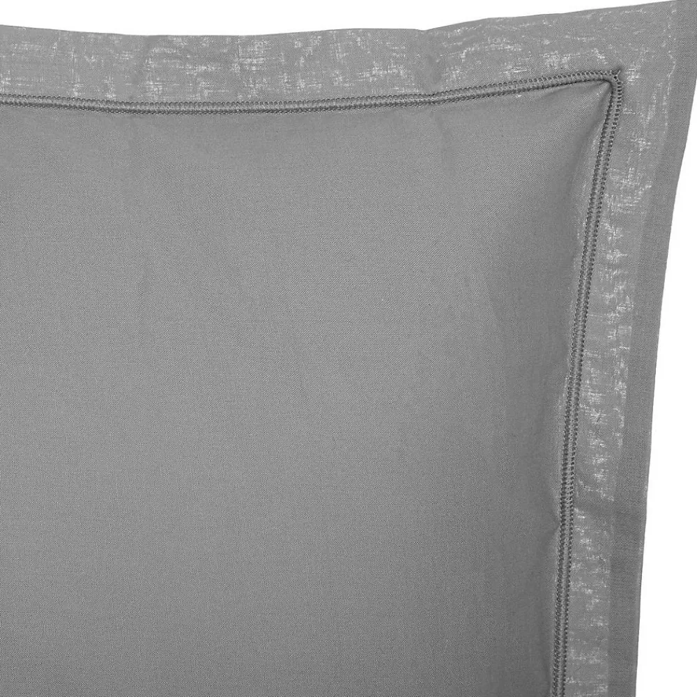 Atmosphera Créateur D'Intérieur Taie d'oreiller - coton - gris - 50x70 cm - Atmosphera* Boutis, Couvre-Lit, Édredon