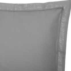 Atmosphera Créateur D'Intérieur Taie d'oreiller - coton - gris - 63x63 cm - Atmosphera* Boutis, Couvre-Lit, Édredon