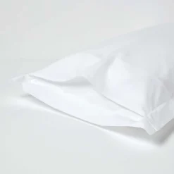 Taie d'oreiller à volants blanc 100% coton égyptien 200 fils, 50x75 cm -><noscript><img width=