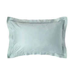 Homescapes Taie d'oreiller à  volants bleu givré en coton égyptien bio 400 fils, 50x75 cm -* Taie D'Oreiller