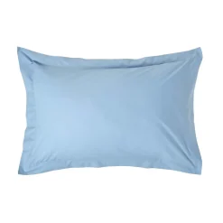 Taie d'oreiller à volants bleu 100% coton égyptien 200 fils, 50x75 cm ->Homescapes Online