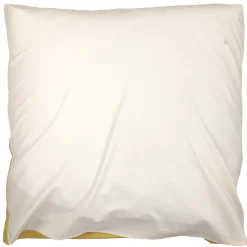 Taie d'oreiller bicolore 65x65 cm percale coton ROMY Ambre><noscript><img width=