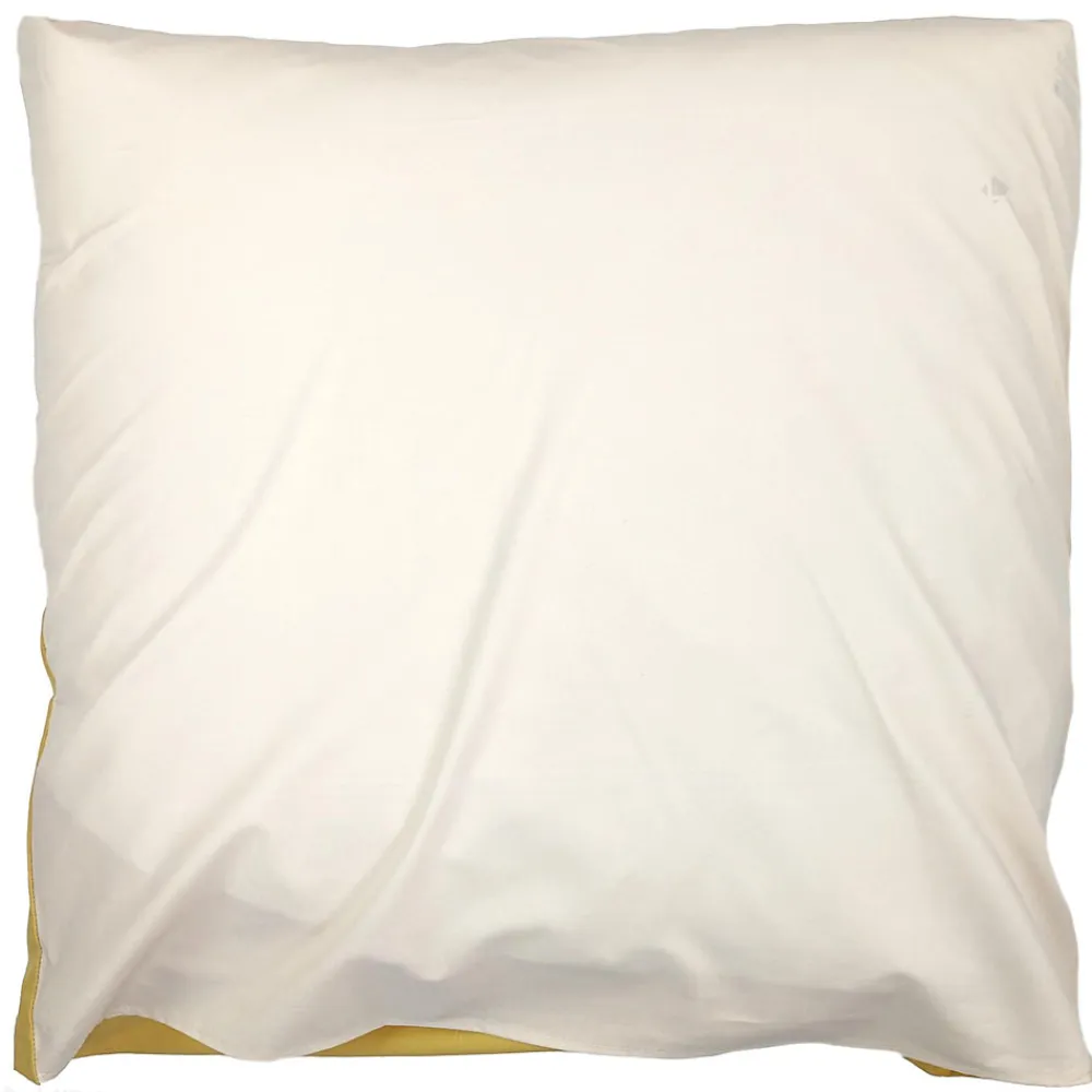 Taie d'oreiller bicolore 65x65 cm percale coton ROMY Ambre>Linnea Discount