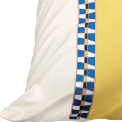 Taie d'oreiller bicolore 65x65 cm percale coton ROMY Ambre><noscript><img width=