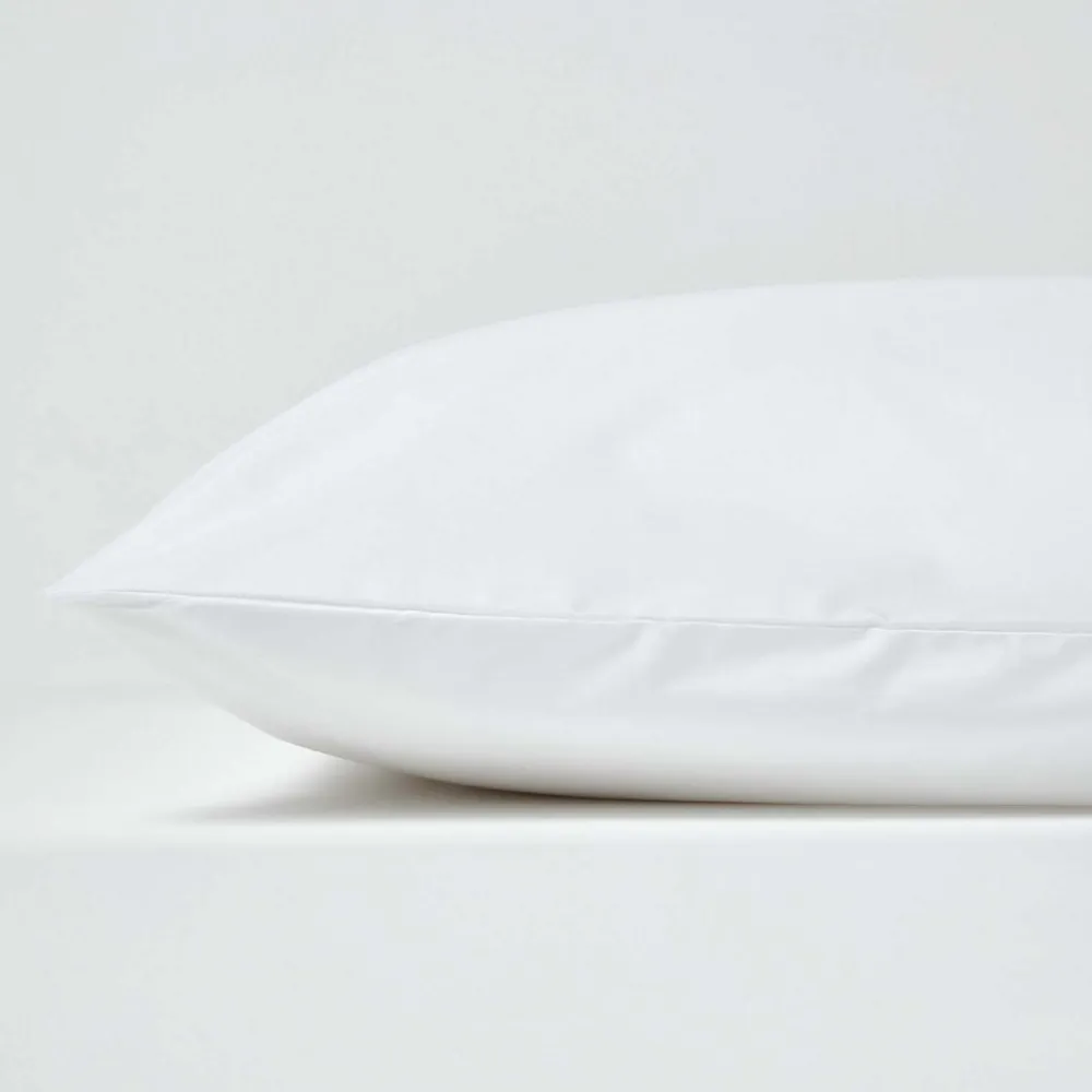 Taie d'oreiller blanc 100% coton égyptien 200 fils, 50x75 cm ->Homescapes Best