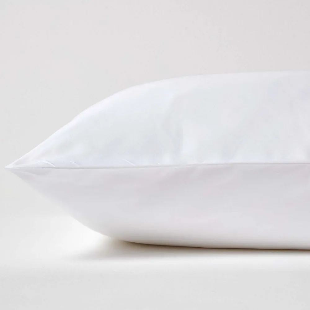 Taie d'oreiller blanc en coton égyptien bio 400 fils, 50x75 cm ->Homescapes Online