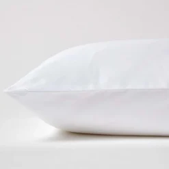 Taie d'oreiller blanc en coton égyptien bio 400 fils, 40x40 cm ->Homescapes New