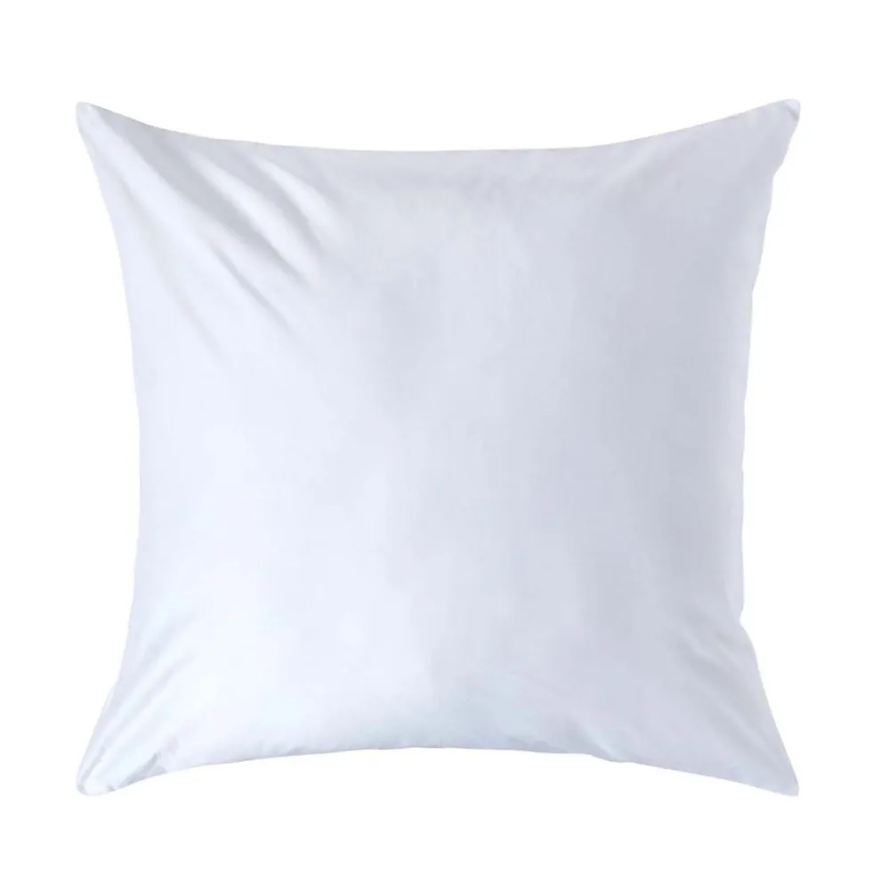 Taie d'oreiller blanc en satin de coton égyptien 1000 fils, 80x80 cm ->Homescapes Discount