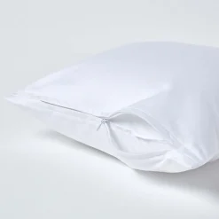 Taie d'oreiller blanc en satin de coton égyptien 1000 fils, 40x40 cm -><noscript><img data-lazyloaded=