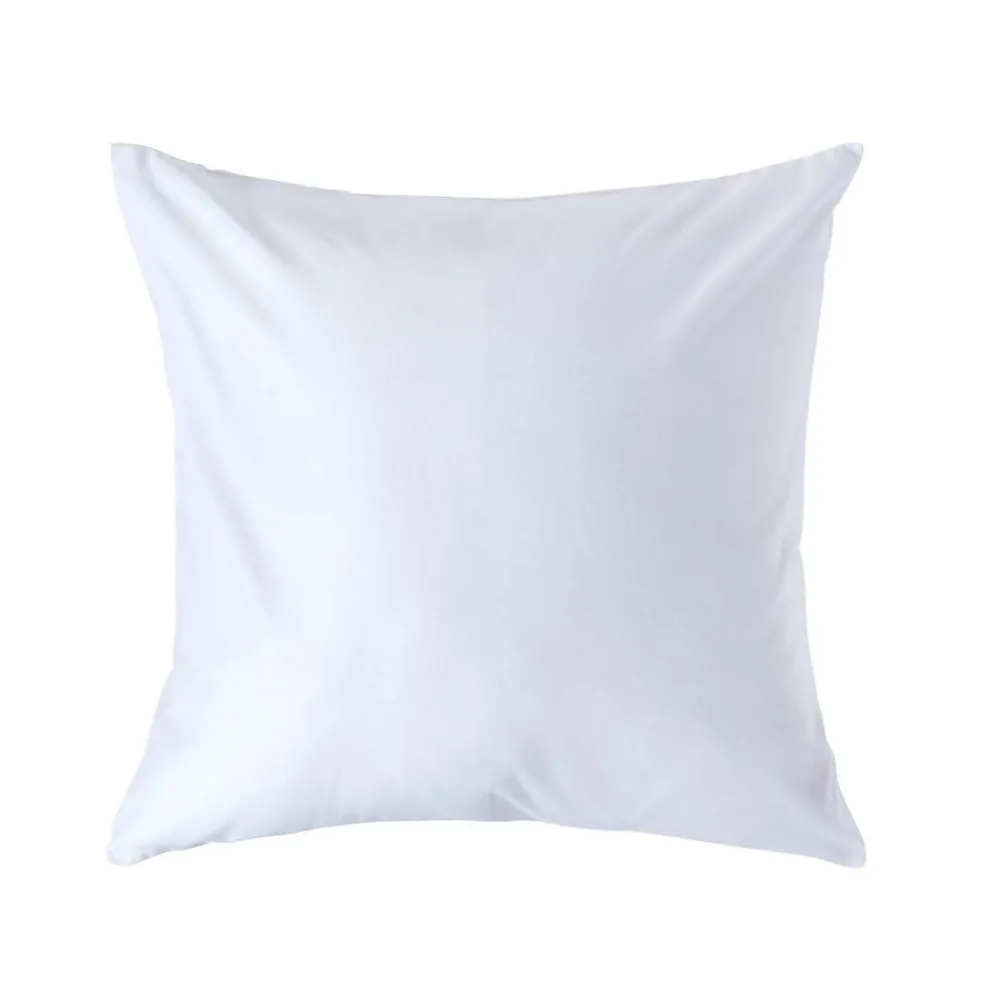Taie d'oreiller blanc en satin de coton égyptien 1000 fils, 60x60 cm ->Homescapes Best