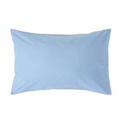 Homescapes Taie d'oreiller bleu 100% coton égyptien 200 fils, 50x75 cm -* Taie D'Oreiller