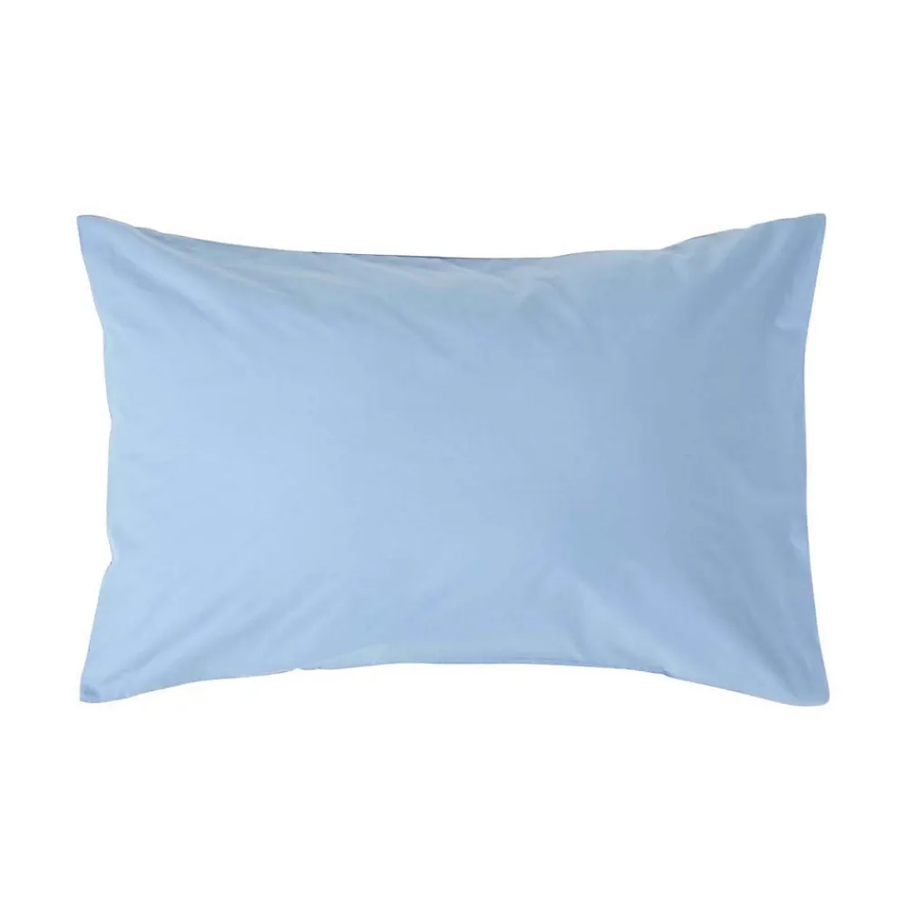 Homescapes Taie d'oreiller bleu 100% coton égyptien 200 fils, 50x75 cm -* Taie D'Oreiller