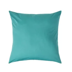 Taie d'oreiller bleu canard 100% coton égyptien 200 fils, 60x60 cm ->Homescapes Outlet