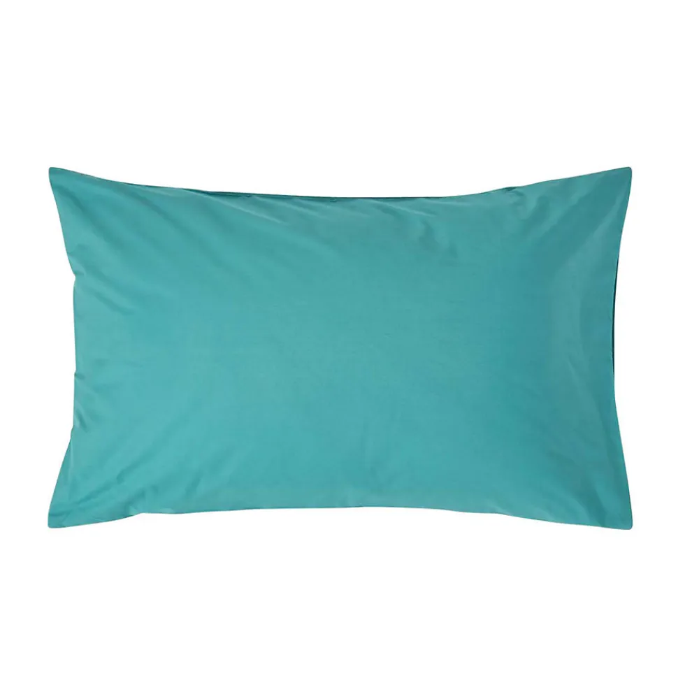 Taie d'oreiller bleu canard 100% coton égyptien 200 fils, 50x75 cm ->Homescapes Sale