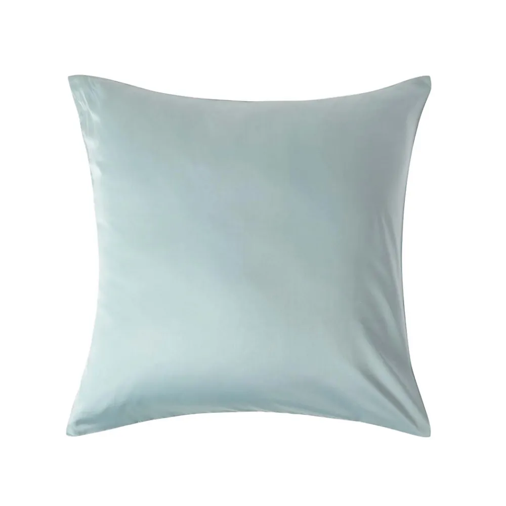 Homescapes Taie d'oreiller bleu givré en coton égyptien bio 400 fils, 60x60 cm -* Taie D'Oreiller