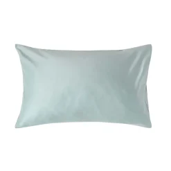 Homescapes Taie d'oreiller bleu givré en coton égyptien bio 400 fils, 50x75 cm -* Taie D'Oreiller